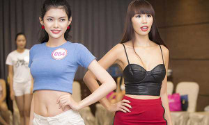 Siêu mẫu Hà Anh tập luyện cho top 30 Hoa hậu Việt Nam