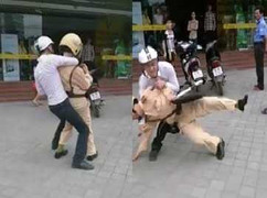 Vi phạm giao thông, đánh 2 cảnh sát bị thương