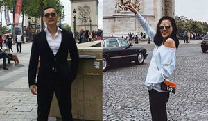 Hoa hậu Kỳ Duyên xinh đẹp dạo chơi Paris cùng bạn trai đại gia