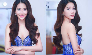 Hoa khôi Nam Em bị giám khảo nhắc nhở vì ăn mặc gợi cảm