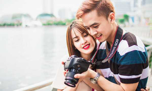 Vợ chồng son Tú Vi – Văn Anh khoe ảnh tình tứ khi đi du lịch