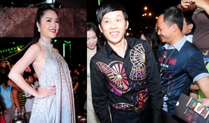 Hoài Linh diện đồ loè loẹt, Dương Cẩm Lynh lộ bụng bầu vượt mặt