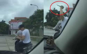 Ôtô truy đuổi tên cướp cầm dao ở Hải Phòng như phim hành động