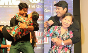 Chồng 'Cô dâu 8 tuổi' phấn khích bế bổng khán giả hâm mộ