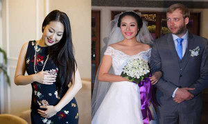 Hoa hậu Ngô Phương Lan sắp làm mẹ sau 3 năm kết hôn với ông xã ngoại quốc