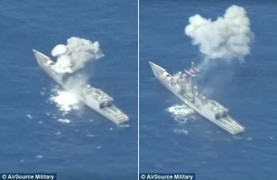 Tàu khu trục Mỹ bị bắn phá tan tác trên Thái Bình Dương