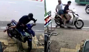 Chủ nhà cuống cuồng phóng xe máy đuổi theo tên trộm
