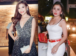 Thuý Diễm đọ vẻ gợi cảm bên Janny Thuỷ Trần