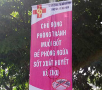 Hàng ngàn băng rôn tuyên truyền nhầm bệnh Zika thành Ziku