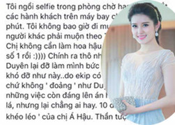 Bị tố là nguyên nhân gây trễ chuyến bay 30 phút, đại diện Huyền My lên tiếng