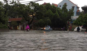 Làng cổ Hà Nội ngập trong biển nước, dân sợ điện giật không dám ra đường