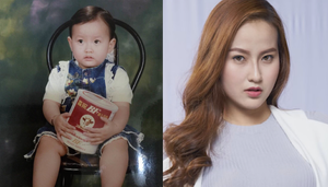 Khánh Ngân The Face khoe hình ngày bé dễ thương như hot boy