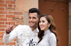 Ngọc Loan The Face tình tứ như tình nhân bên nam vương Đại sứ Hoàn cầu