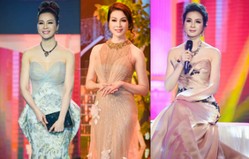 U50 Thanh Mai thay 5 bộ đầm hở bạo đi làm MC