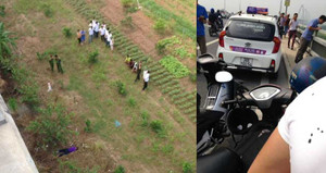 Tài xế bỏ lại xe taxi nhảy xuống cầu Nhật Tân tự tử