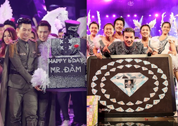 Đàm Vĩnh Hưng được tổ chức sinh nhật tràn ngập hoa và kim cương trên sân khấu
