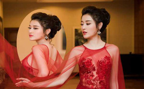 Á hậu Huyền My gợi cảm với váy xuyên thấu