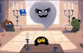 Google Doodle đổi flash game phù thuỷ nhân ngày lễ ma quỷ Halloween
