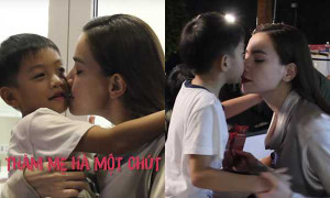 Clip: Con trai bí mật gây bất ngờ, Hồ Ngọc Hà xúc động hôn Subeo