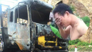 Cháy xe chở hàng, dân 'hôi của', tài xế bật khóc: Nhiều người trả lại hàng