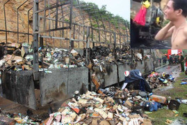 Đám đông lao vào hôi của xe tải bị cháy, tài xế bất lực bật khóc