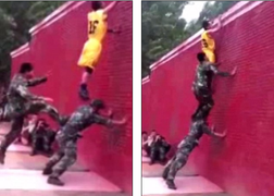Video: Thán phục kỹ năng vượt tường 4 m chỉ trong 7 giây của lính cứu hỏa