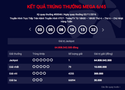 Người trúng độc đắc gần 65 tỷ đồng còn trúng luôn giải nhất