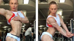 Choáng với nữ lực sỹ dị nhất hành tinh, không có mỡ trong người