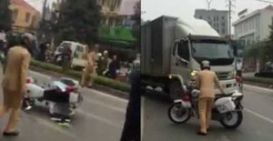 Xác định tài xế tăng ga, tông CSGT Hà Nội rồi bỏ chạy