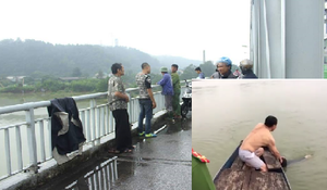 Công an lao mình xuống sông cứu sống người phụ nữ nhảy cầu ở Hà Tĩnh