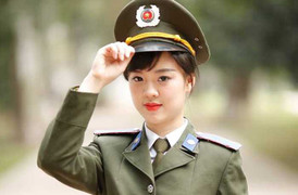 Hot girl trường Phòng cháy rạng rỡ khiến trái tim bao chàng trai rung động