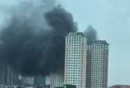 Clip: Toàn cảnh đám cháy ở khu đô thị Xa La - Hà Nội