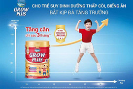 Vinamilk Dielac Grow Plus MỚI cho trẻ suy dinh dưỡng thấp còi, biếng ăn, chứng nhận lâm sàng 'Tăng cân sau 3 tháng’