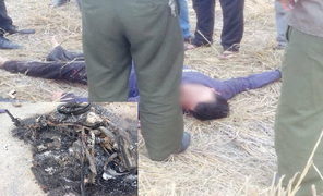 Dân phẫn nộ đuổi đánh, đốt xe máy hai tên trộm chó giữa ban ngày