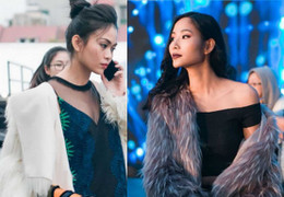 Mâu Thủy, Hoàng Thùy mặc gợi cảm đi catwalk giữa trời Hà Nội lạnh buốt