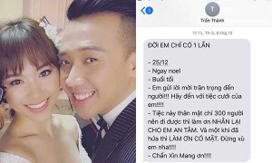 Trấn Thành tha thiết: 'Đừng xù em nha' khi mời đám cưới