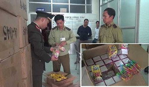 Thu giữ khoảng 1,5 tấn bánh kẹo lậu trên đường vào Hà Nội