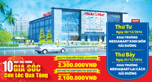 MediaMart liên tiếp khai trương thêm 2 siêu thị điện máy mới tại Hải Dương