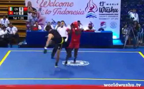 Cú đá sau tử thần trên võ đài Vô địch Wushu thế giới