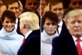 Thái độ thay đổi 'chóng mặt' trước và sau nhìn chồng của bà Trump gây 'bão' mạng