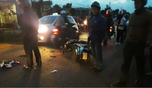 Xe máy tông nhau, 6 người nhập viện