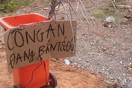 Bảng 'Công an đang bắn tốc độ' là do dân tự dựng