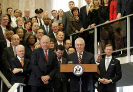 Tân ngoại trưởng kêu gọi đoàn kết ở Bộ Ngoại giao Mỹ