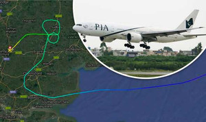 Chiến cơ đuổi theo máy bay chở khách bắt tội phạm truy nã