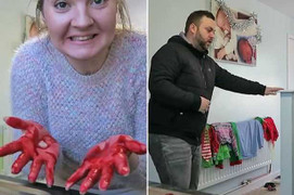 Chàng trai ngất xỉu khi thấy bạn gái bị đứt tay