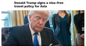 Xuất hiện 'tin vịt' ông Trump ký sắc lệnh miễn thị thực cho người châu Á
