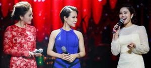 MC Thùy Linh VTV rạng rỡ bên Bằng Kiều, Uyên Linh