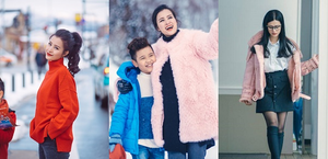 Soi loạt trang phục ngày đông đầy màu sắc của cô trò Đông Nhi tại Nhật Bản