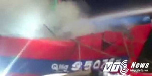 Tàu cá không người lái bốc cháy bí ẩn