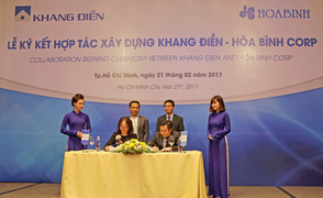 Hòa Bình làm tổng thầu D&B dự án chung cư cao cấp của Khang Điền